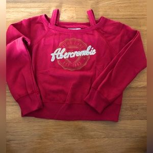 Abercrombie Girls off the shoulder cropped sweatshirt